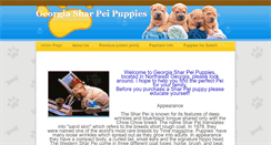 Desktop Screenshot of georgiasharpeipuppies.com