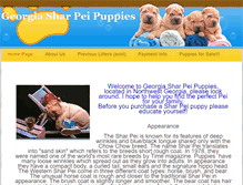 Tablet Screenshot of georgiasharpeipuppies.com